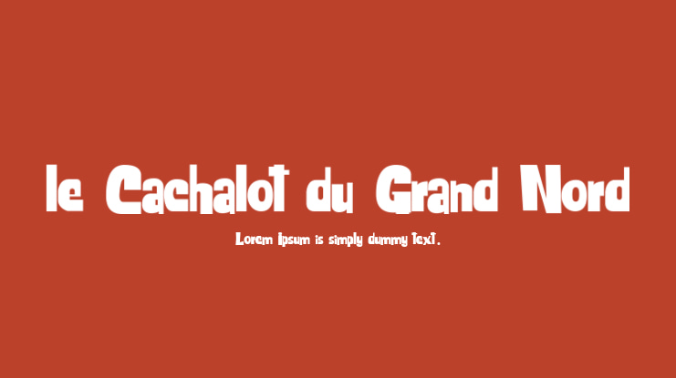 le Cachalot du Grand Nord Font