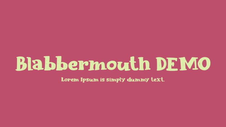 Blabbermouth DEMO Font