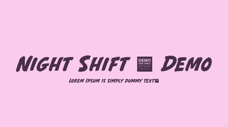 Night Shift - Demo Font