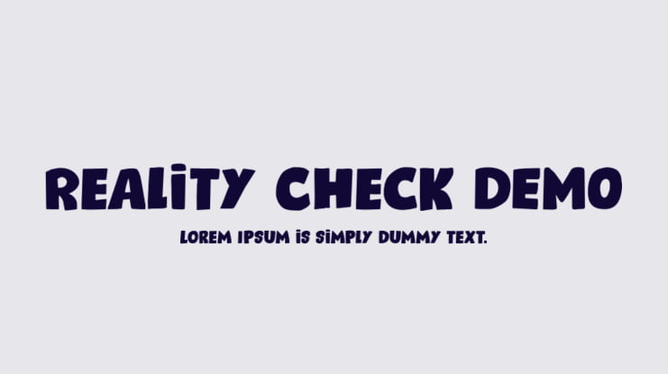 Reality Check DEMO Font