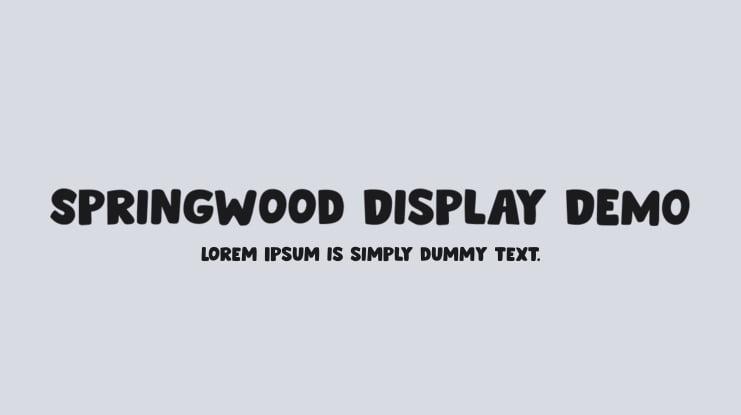 Springwood Display DEMO Font