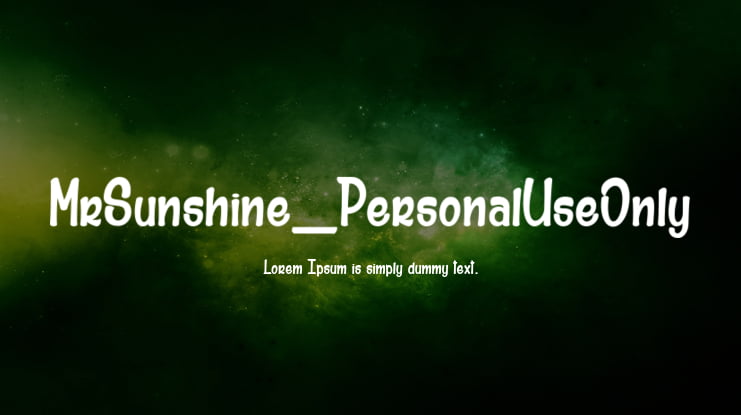 MrSunshine_PersonalUseOnly Font