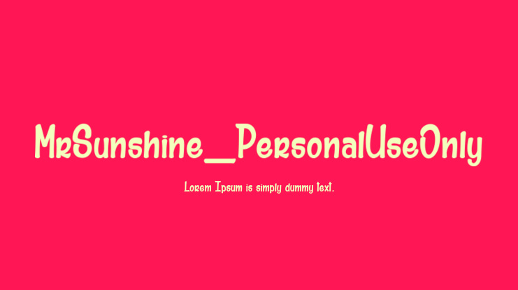 MrSunshine_PersonalUseOnly Font