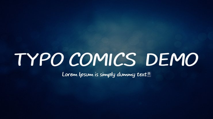 TYPO COMICS  DEMO Font Family