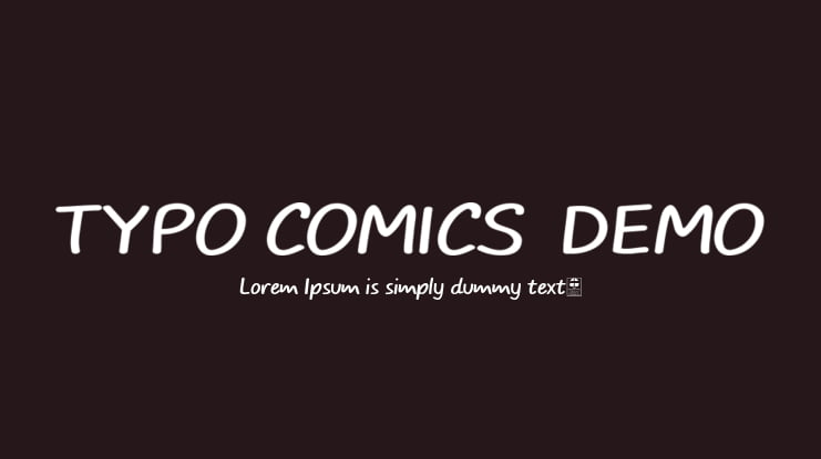 TYPO COMICS  DEMO Font Family