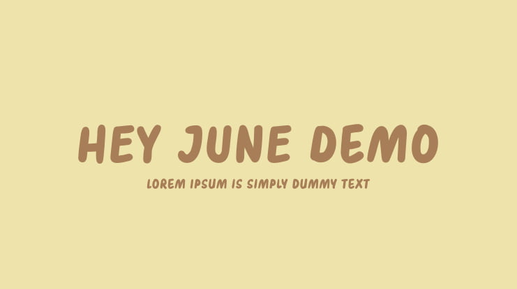 HEY JUNE Demo Font