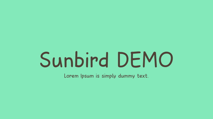 Sunbird DEMO Font