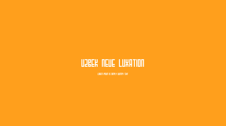 Uzbek Neue Luxation Font