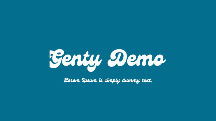 Genty Demo Font