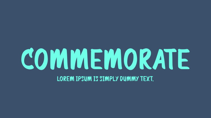 Commemorate Font