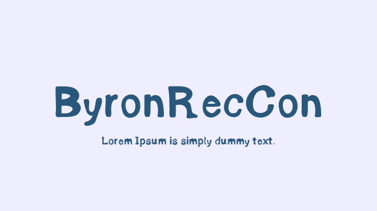 ByronRecCon Font