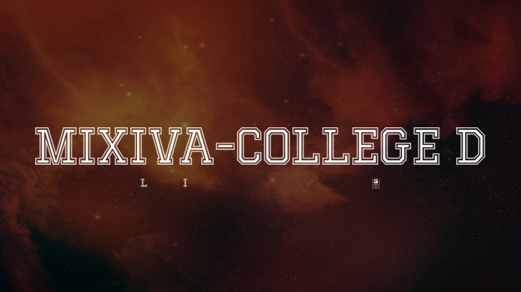 MIXIVA-COLLEGE Demo Font Family