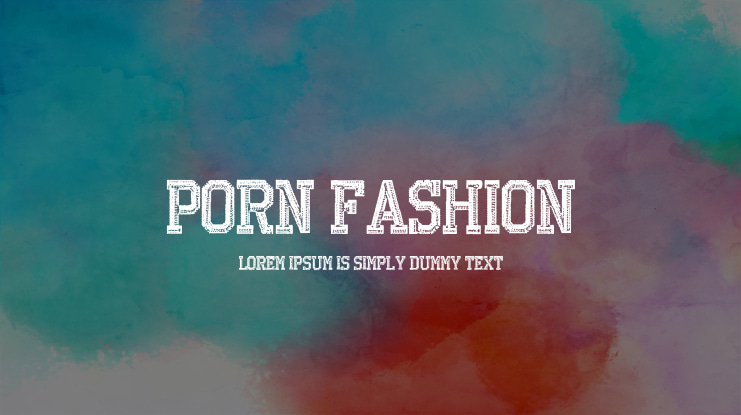PORN FASHION Font