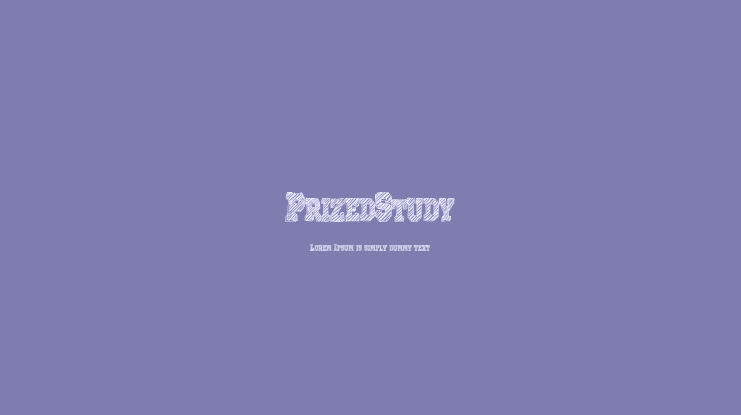 PrizedStudy Font