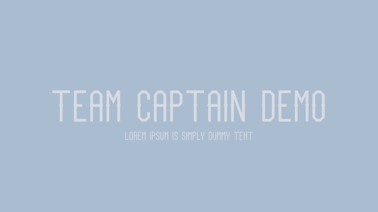 Team Captain Demo Font