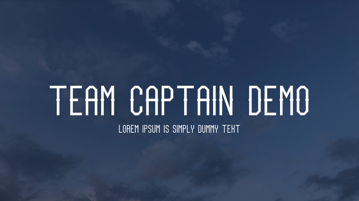Team Captain Demo Font