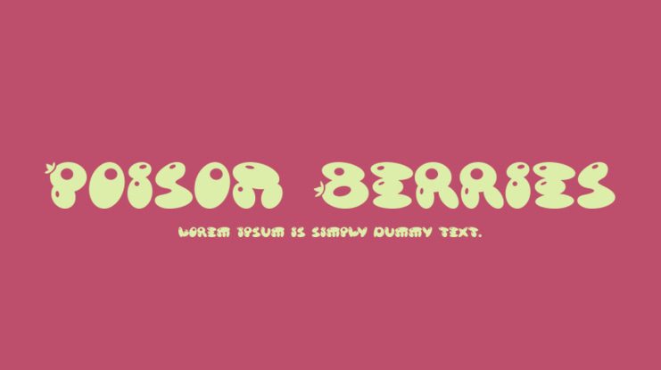 Poison Berries Font