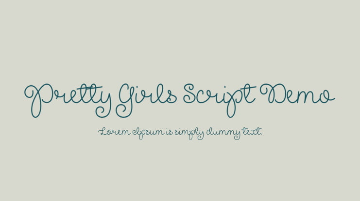 Pretty Girls Script Demo Font