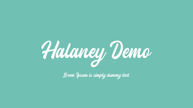 Halaney Demo Font