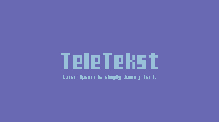 TeleTekst Font