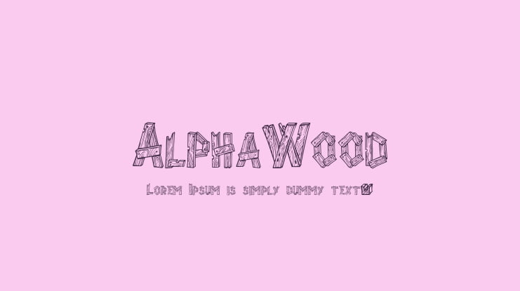 AlphaWood Font