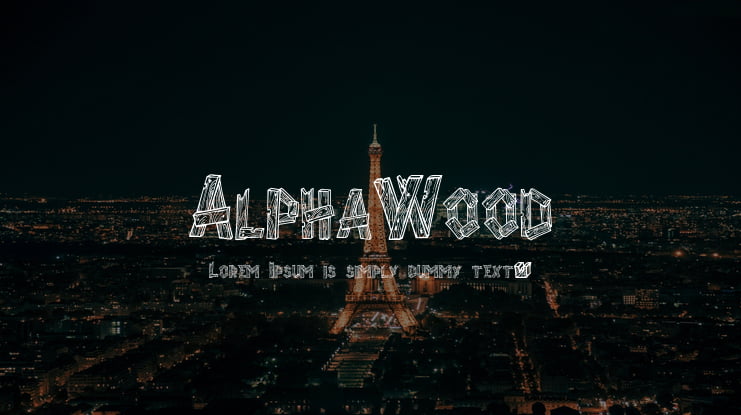 AlphaWood Font