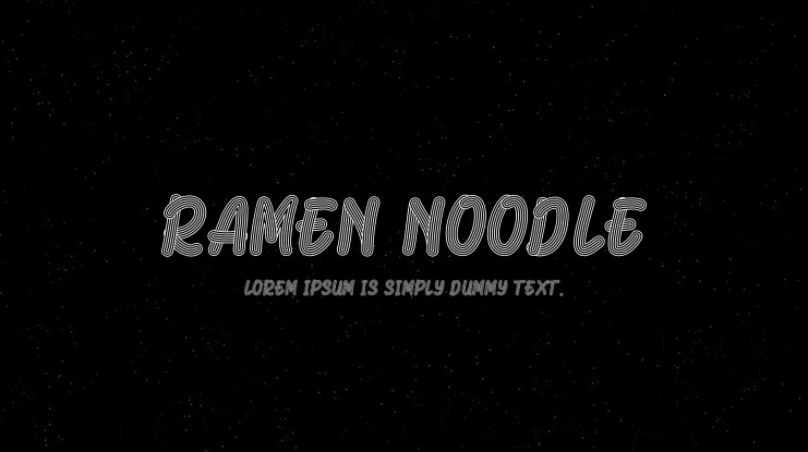 Ramen Noodle Font