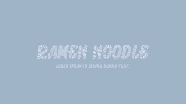 Ramen Noodle Font