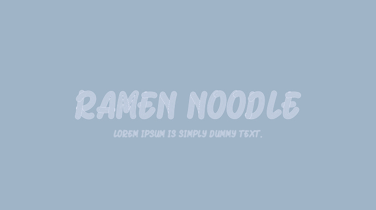 Ramen Noodle Font