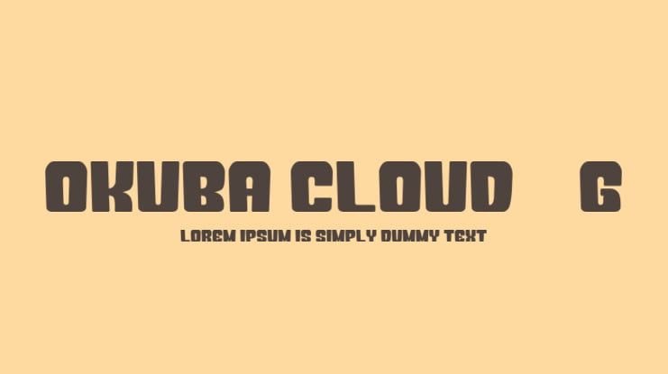 Okuba Cloud__G Font