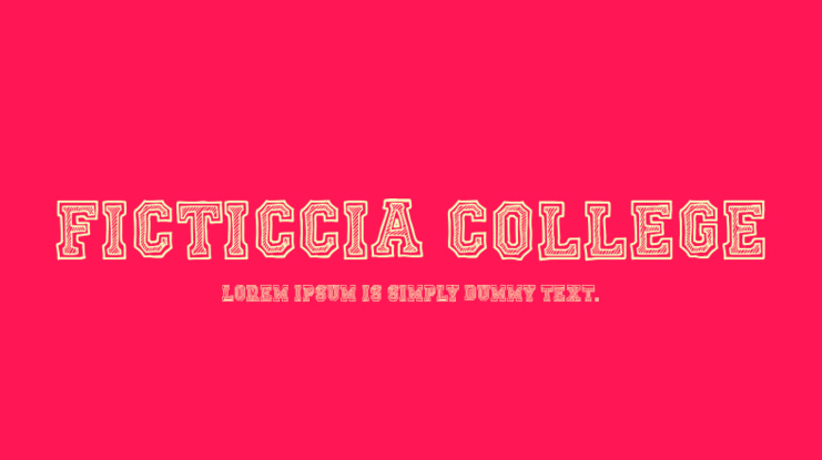 Ficticcia College Font