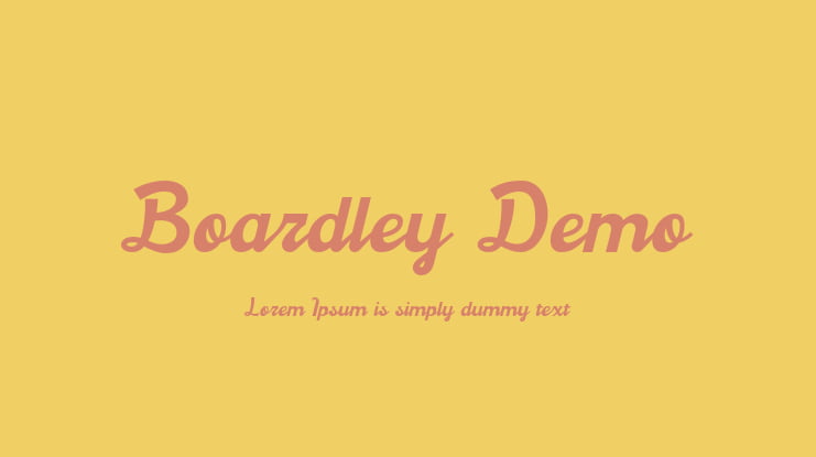 Boardley Demo Font