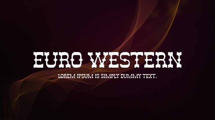 Euro Western Font