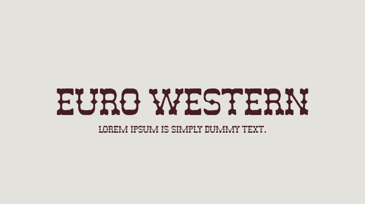 Euro Western Font
