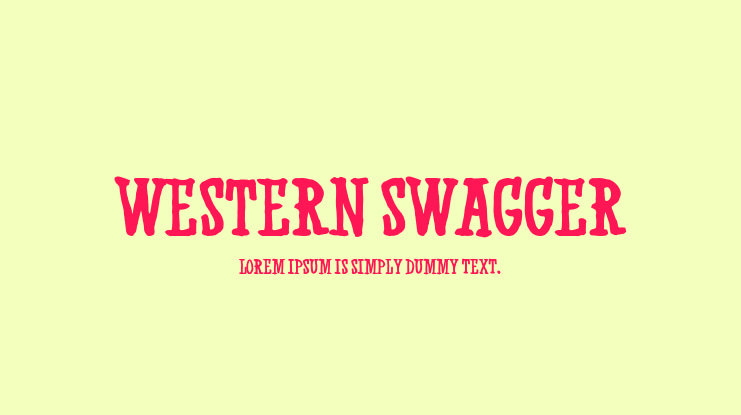 Western Swagger Font