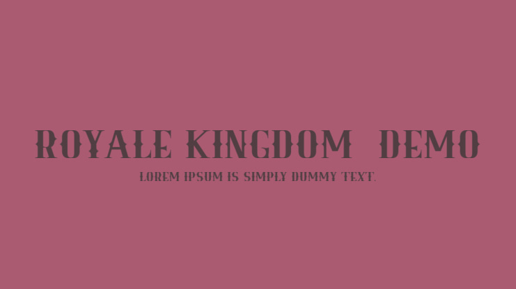 Royale Kingdom  DEMO Font