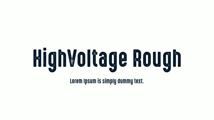 HighVoltage Rough Font