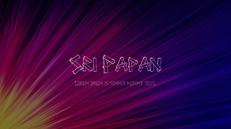 Sri Papan Font