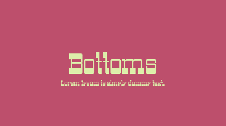 Bottoms Font