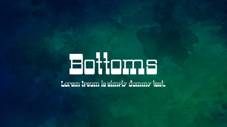 Bottoms Font
