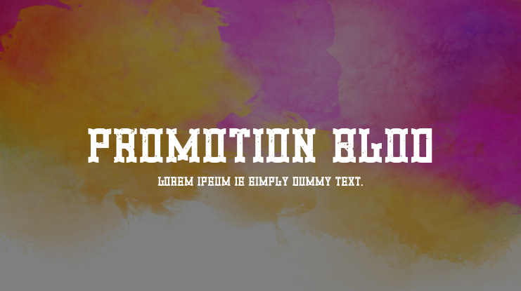 Promotion Blod Font Family