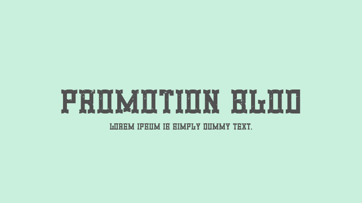 Promotion Blod Font Family