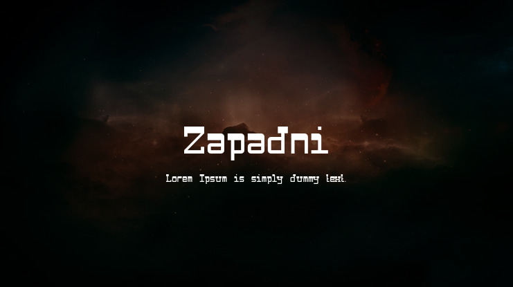 Zapadni Font Family