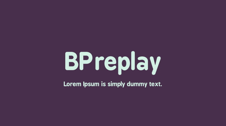 BPreplay Font Family