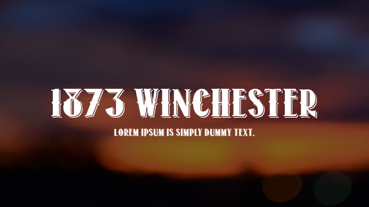 1873 Winchester Font