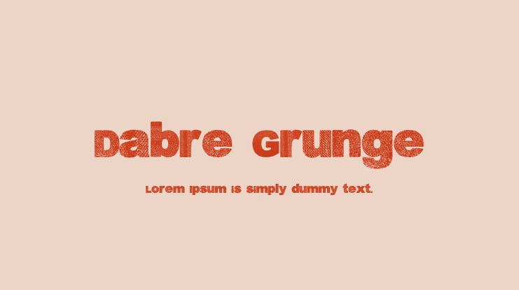 Dabre Grunge Font