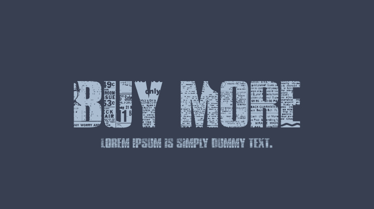 Buy More Font