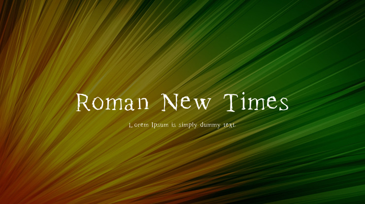 Roman New Times Font