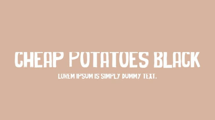 Cheap Potatoes Black Font Family