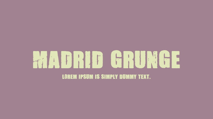 Madrid Grunge Font